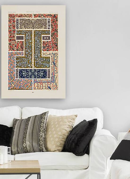 Middle-Ages pattern. 1888 edition Lornement Polychrome by Albert Racine 1825–1893. by IStockHistory com