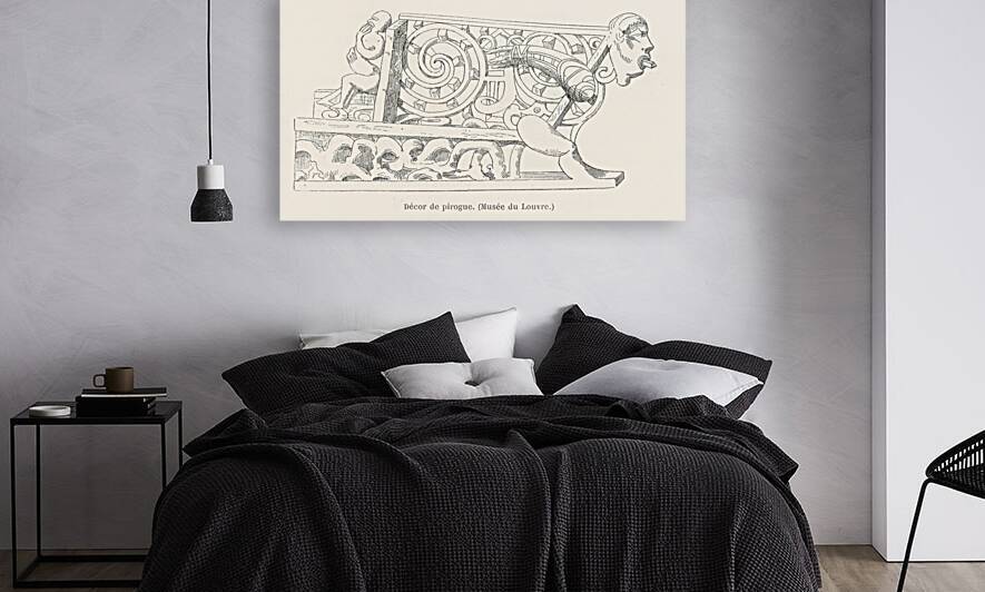 Canoe decorative designs. 1888 edition Lornement Polychrome by Albert Racine 1825–1893. by IStockHistory com