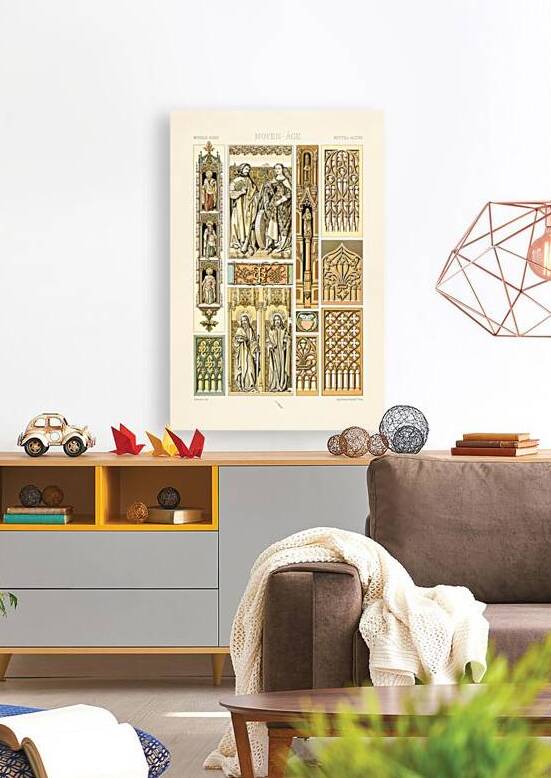 Middle-Ages pattern. 1888 edition Lornement Polychrome by Albert Racine 1825–1893. by IStockHistory com