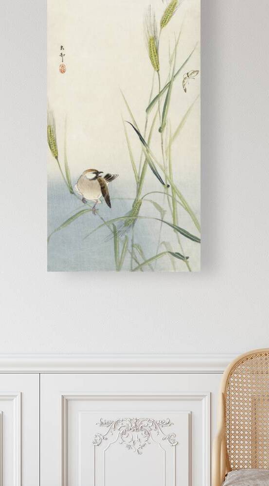 Bird and butterfly 1900 - 1930 by Ohara Koson 1877-1945. by IStockHistory com