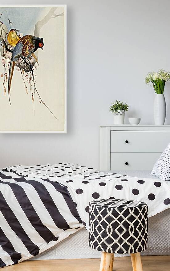 Pheasant couple and plum blossom 1900 - 1930 by Ohara Koson 1877-1945. by IStockHistory com