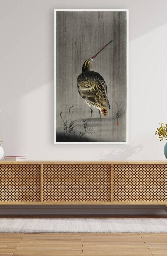 Snipe in the rain 1900 - 1930 by Ohara Koson 1877-1945. by IStockHistory com