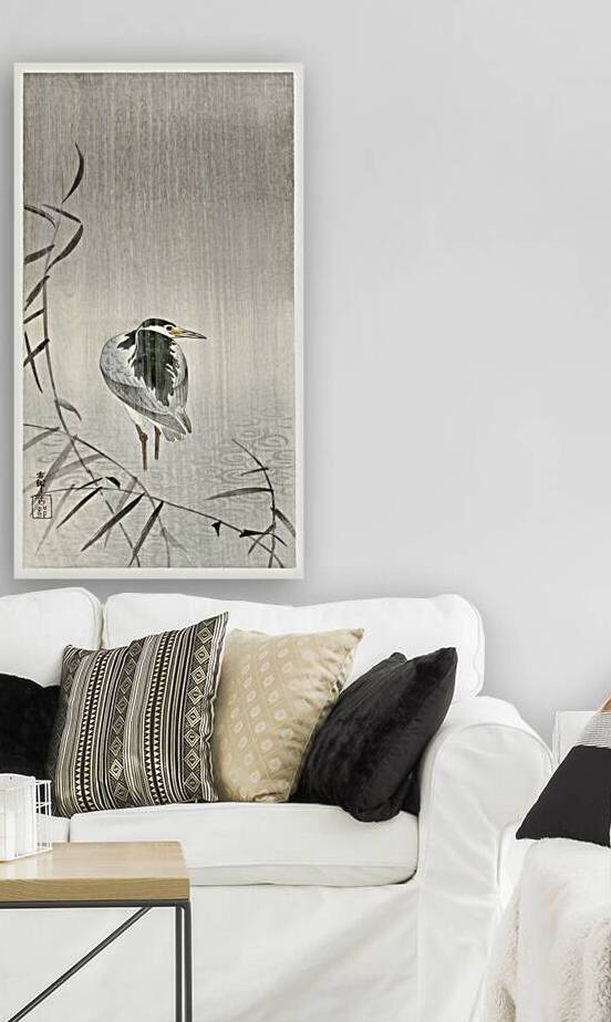 Kwak in rain 1900 - 1936 by Ohara Koson 1877-1945. by IStockHistory com