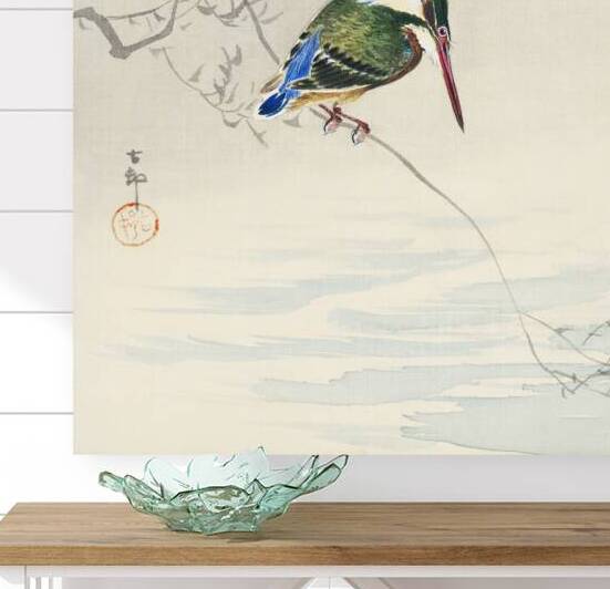 A kingfisher 1920 by Ohara Koson 1877-1945. by IStockHistory com