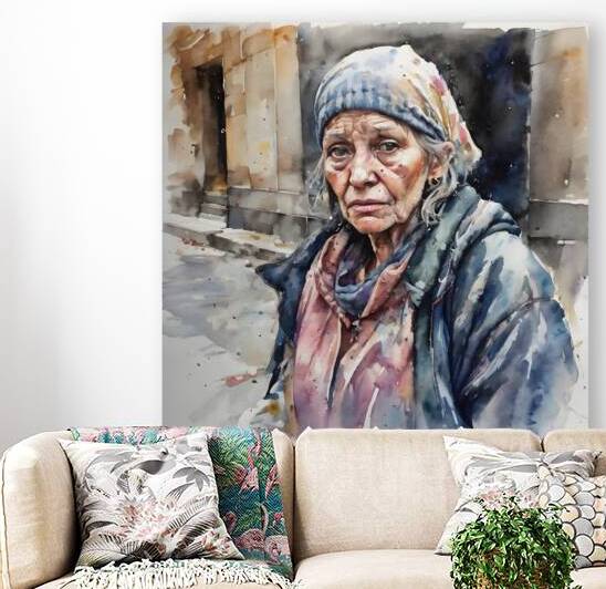 Watercolor “Im Truly Tired”  By Bruce Lazarus by IStockHistory com