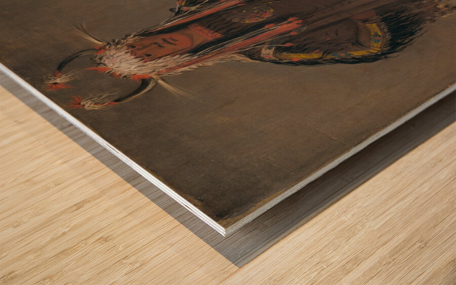 Peh-Tó-Pe-Kiss Eagle’s Ribs a Piegan Chief 1832 Wood print