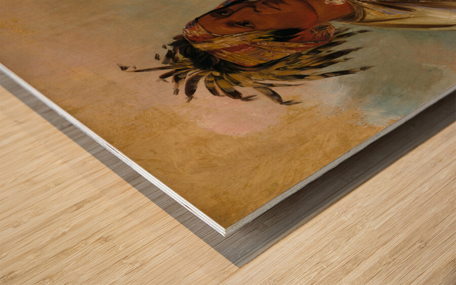 Pah-Mee-Ców-Ee-Tah Man Who Tracks a Chief 1830 Wood print