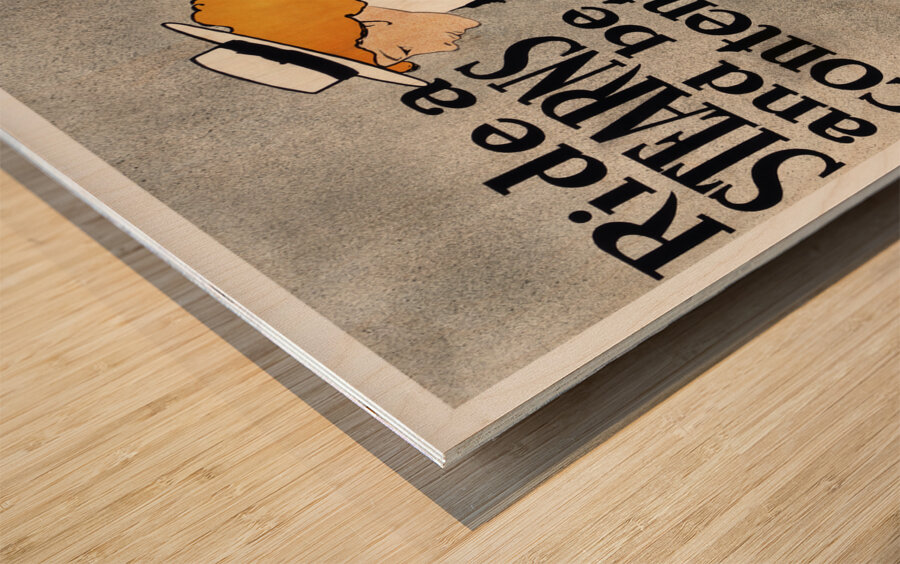 Ride a Stearns and be content 1896 by Edward Penfield Wood print