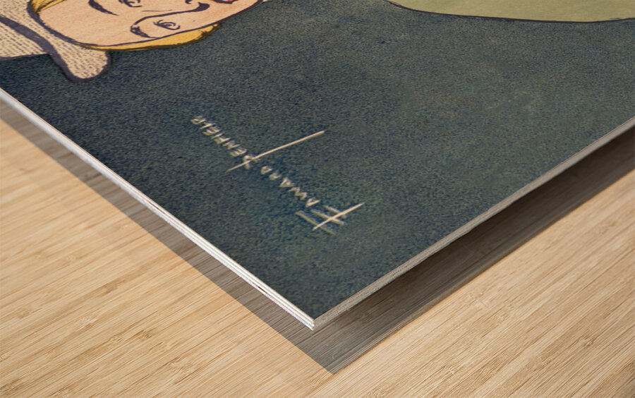 Woman holding gloves 1896 by Edward Penfield Wood print