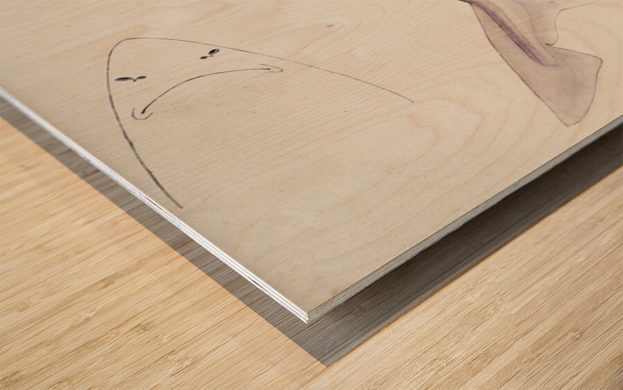 Antique fish myxus elongatus sand mullet South Pacific Fishes by Frank Edward Clarke 1849-1899.  Wood print