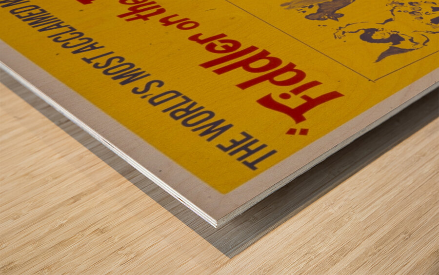 Fiddler on the Roof 1967 1905–1970 Artcraft Lithograph Poster Wood print